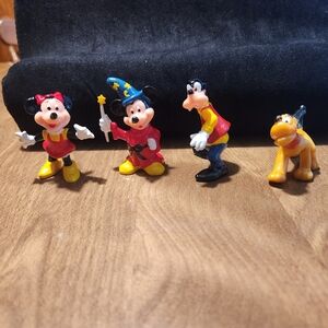 1980s Vintage Disney Magical Friends Figurine Set - Red, Yellow, Blue